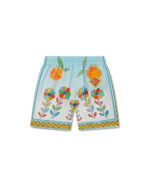 Yoruba Flowers Silk Shorts