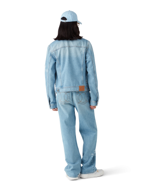 Graffiti Distressed Denim Jacket