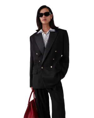 Wool Double Breasted Blazer