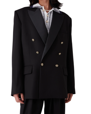 Wool Double Breasted Blazer