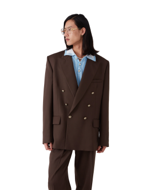 Wool Double Breasted Jacket