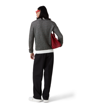 Boucle Stripe Long Sleeve Polo Shirt