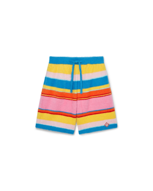 Fluffy Stripe Oversized Shorts