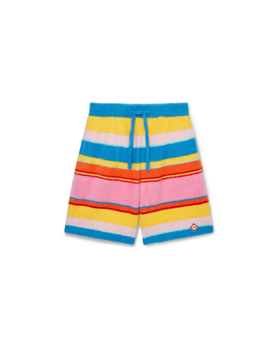 Fluffy Stripe Oversized Shorts