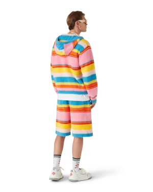 Fluffy Stripe Oversized Shorts