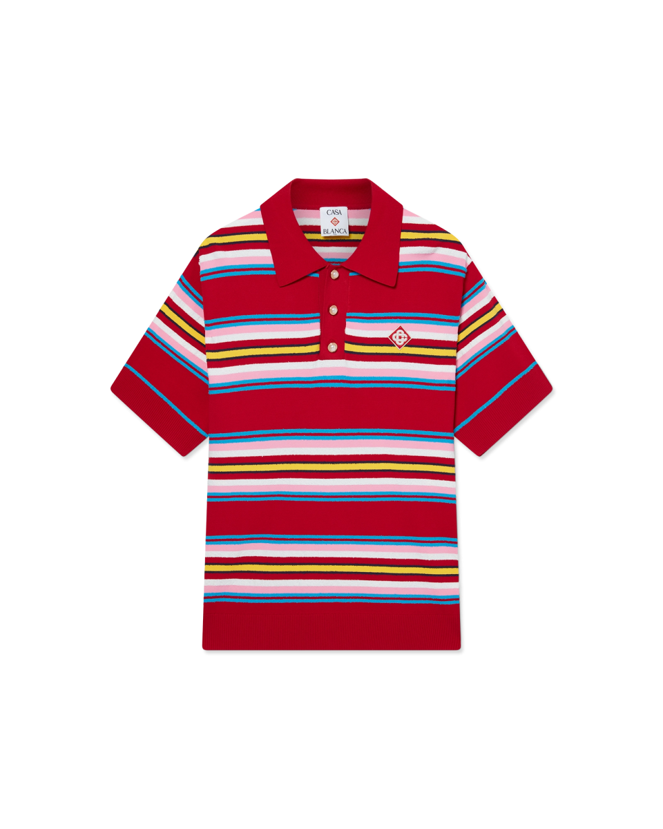 Stripe Oversized Polo Shirt