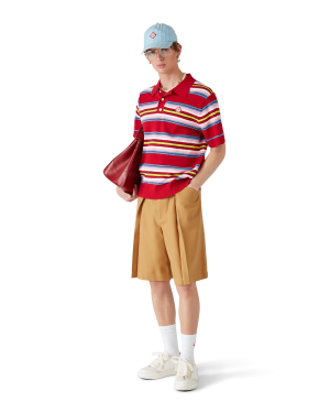 Stripe Oversized Polo Shirt