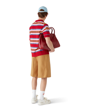 Stripe Oversized Polo Shirt