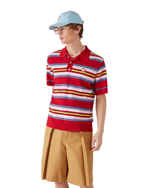 Stripe Oversized Polo Shirt