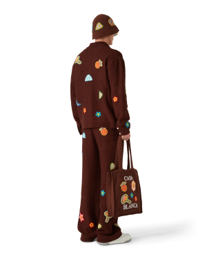 Motif Long Sleeve Crochet Shirt