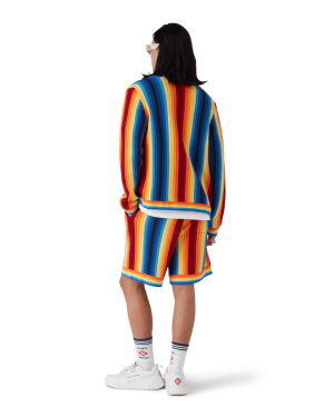 Gradient Stripe Towelling Shorts