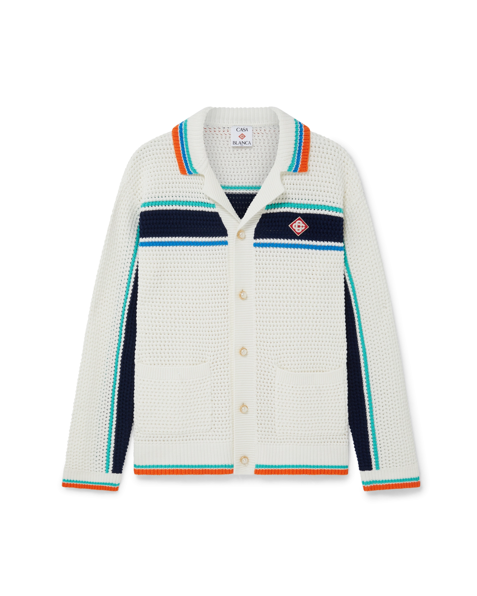 Tennis Short Sleeve Crochet Shacket