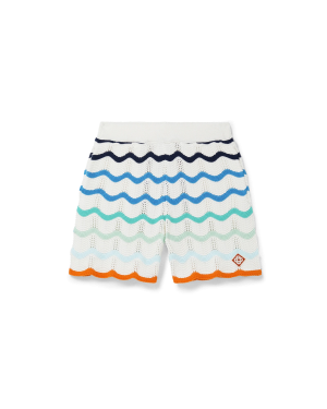 Gradient Wave Crochet Shorts