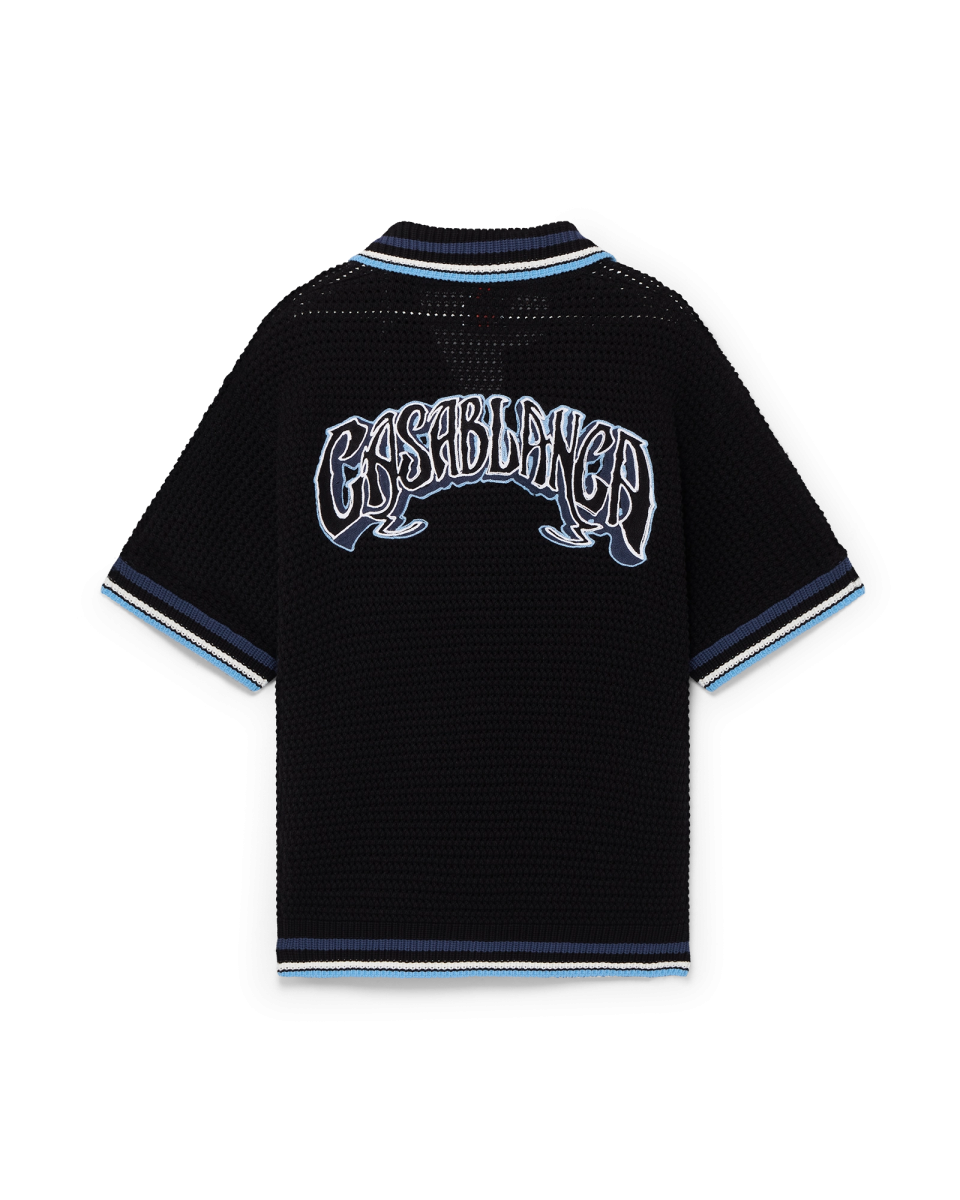 Gothic Short Sleeve Crochet Shirt