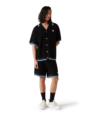 Gothic Short Sleeve Crochet Shirt