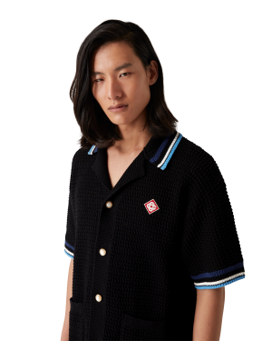 Gothic Short Sleeve Crochet Shirt