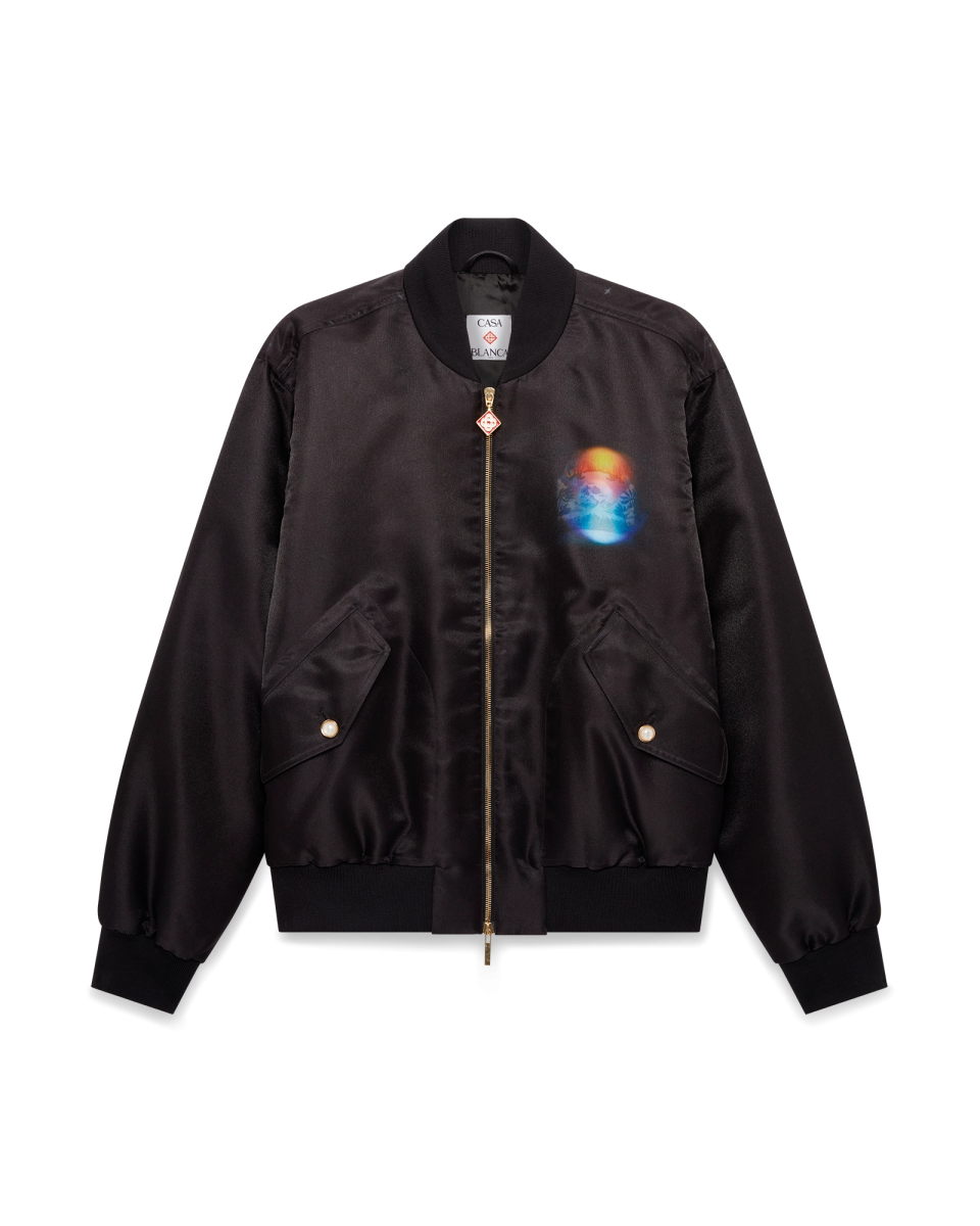Organza Gradient Bomber Jacket
