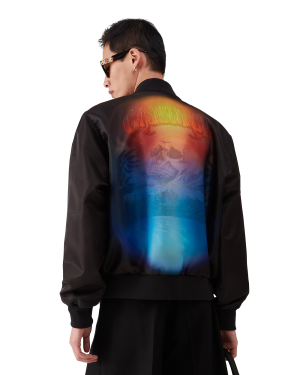 Organza Gradient Bomber Jacket