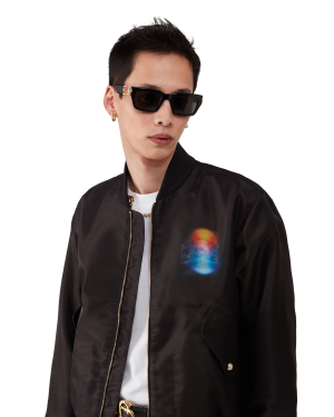Organza Gradient Bomber Jacket