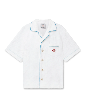 Tennis Stripe Short Sleeve Towelling Shirt