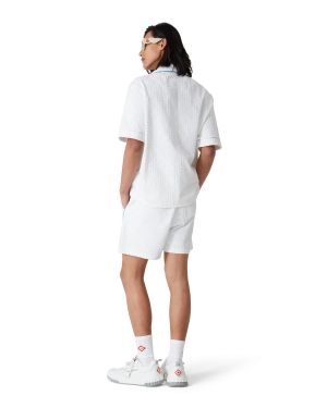Tennis Stripe Short Sleeve Towelling Shirt