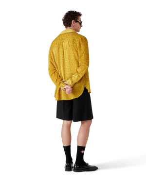 Floral Devor?? Long Sleeve Silk Shirt