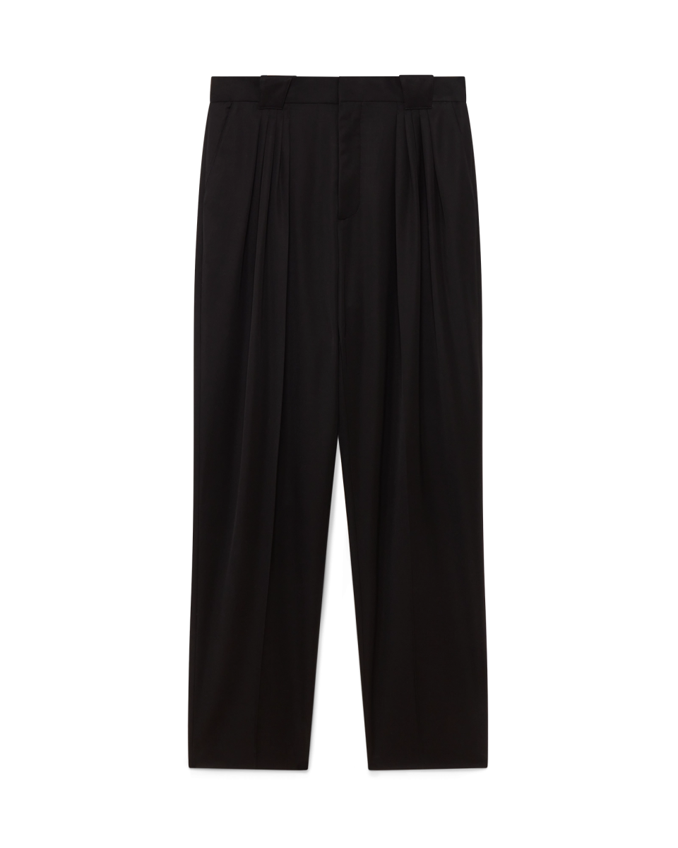Wool Five Pleat Tailored Trousers