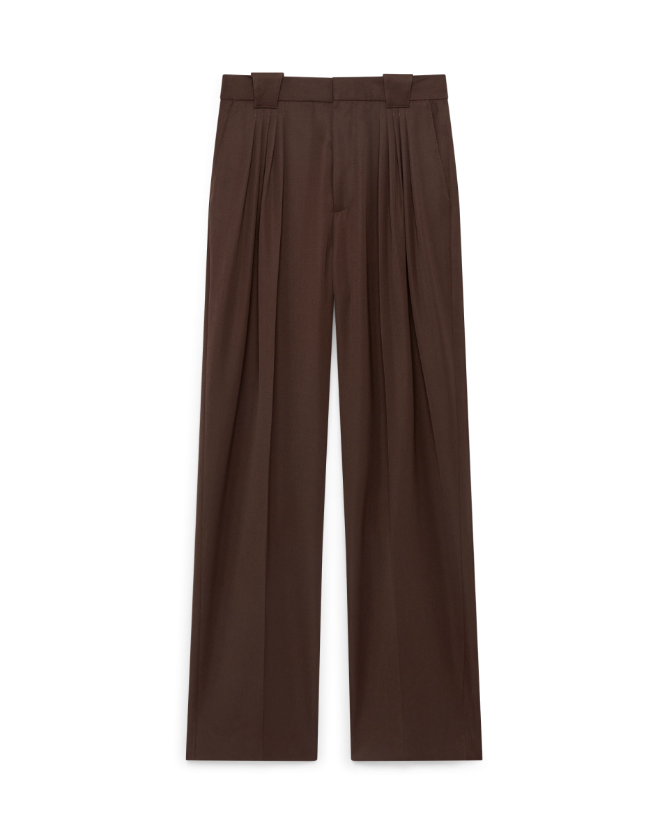 Wool Five Pleat Trousers