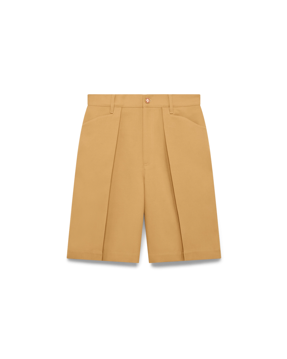 Wool Pleated Shorts