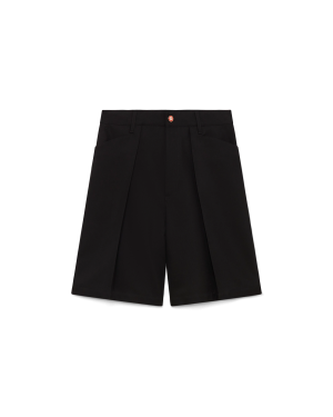 Wool Pleated Tailored Shorts
