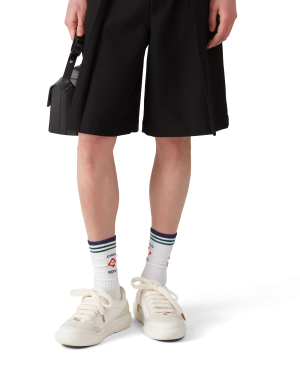 Wool Pleated Tailored Shorts