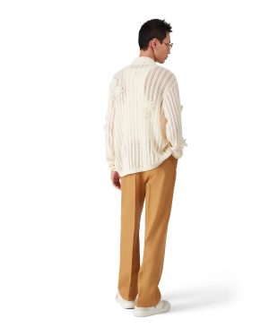 Wool Pleated Chinos