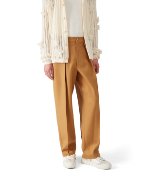 Wool Pleated Chinos