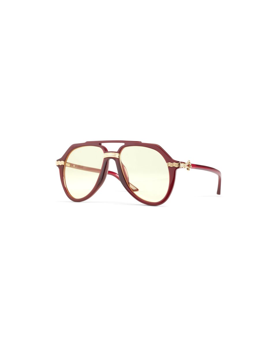 Rajio Wine & Gold Sunglasses