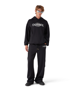 Oversized Panelled Hooded Sweatshirt