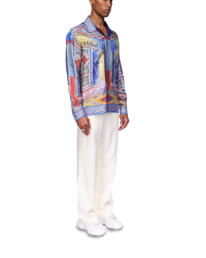 Le Temple Long Sleeve Silk Shirt