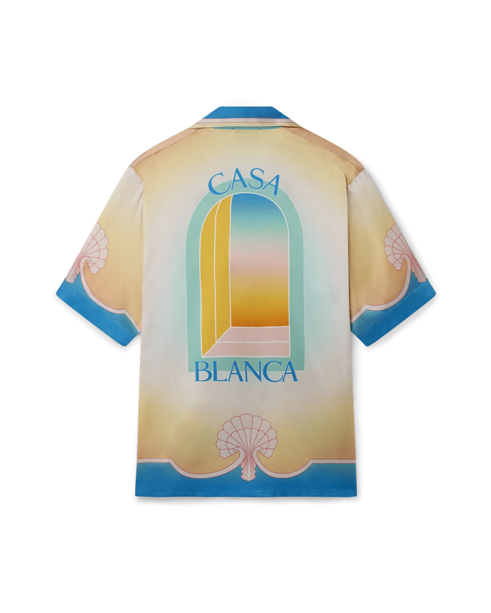 L'Arc Color?? Short Sleeve Silk Shirt