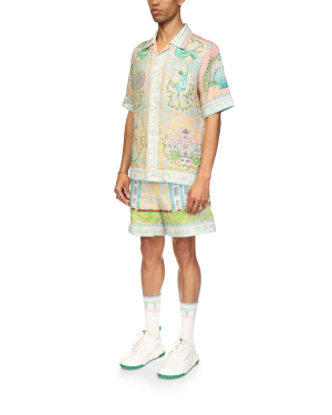 Vase Short Sleeve Linen Shirt