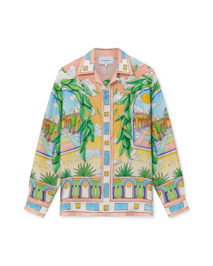 Paysage Ideal Short Sleeve Silk Shirt