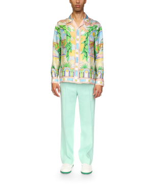 Paysage Ideal Short Sleeve Silk Shirt