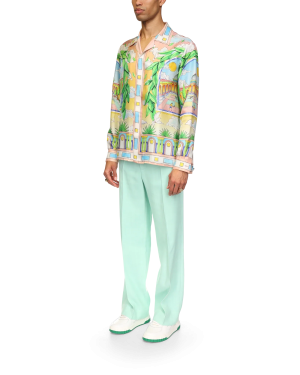 Paysage Ideal Short Sleeve Silk Shirt