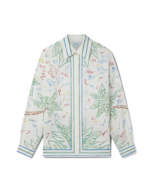 Crayon Tennis Club Long Sleeve Silk Shirt