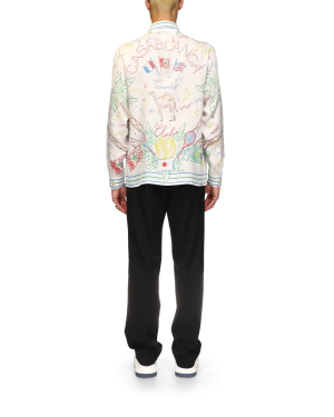 Crayon Tennis Club Long Sleeve Silk Shirt