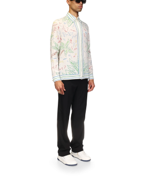 Crayon Tennis Club Long Sleeve Silk Shirt