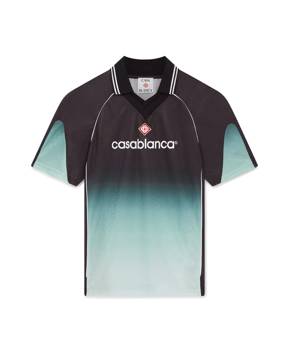 Gradient Monogram Jacquard Short Sleeve Football Shirt