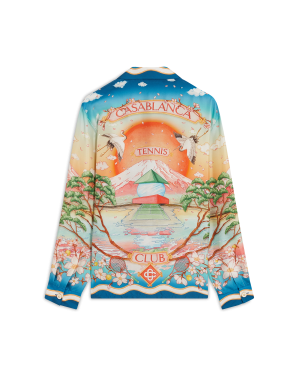 Tennis Club Long Sleeve Silk Shirt