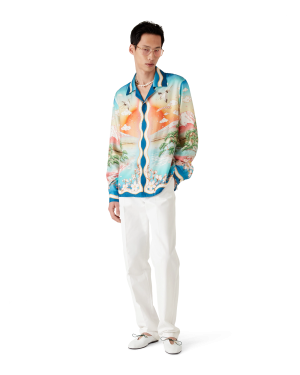 Tennis Club Long Sleeve Silk Shirt