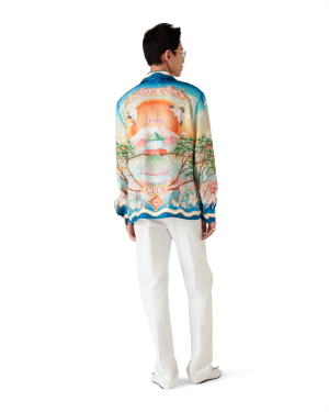 Tennis Club Long Sleeve Silk Shirt