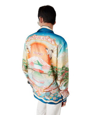 Tennis Club Long Sleeve Silk Shirt