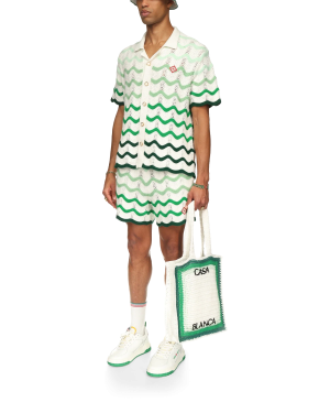 Wavy Gradient Crochet Shirt